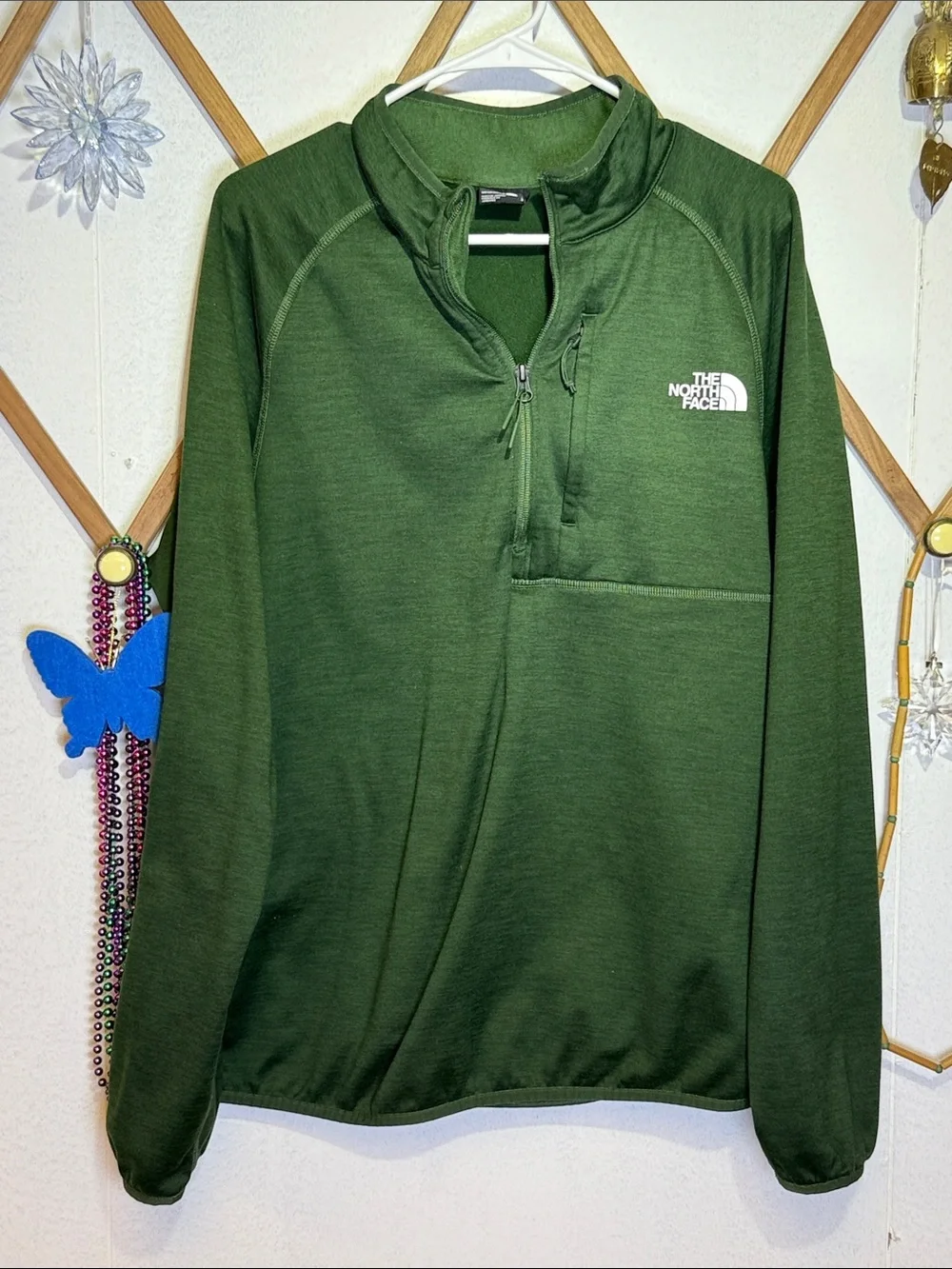 The North Face Men’s Forest Green Quarter-Zip Pullover